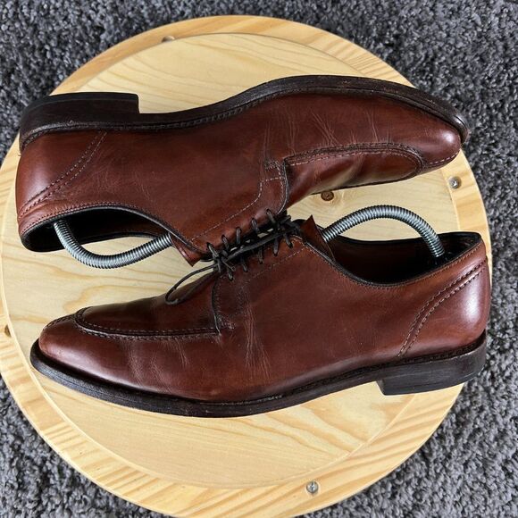 Allen Edmonds LaSalle Derby Mens 10.5 Leather Brown Split Toe Oxford Dress Shoe - Picture 6 of 12